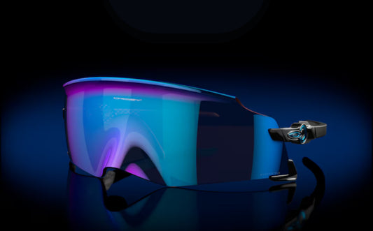 Oakley Kato prizm sapphire, 
Montatura polished black