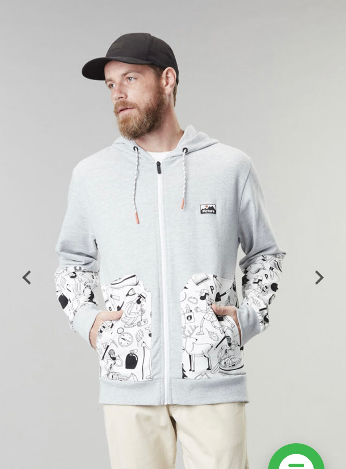 MOECA ZIP HOODIE FELPA PICTURE ORGANIC