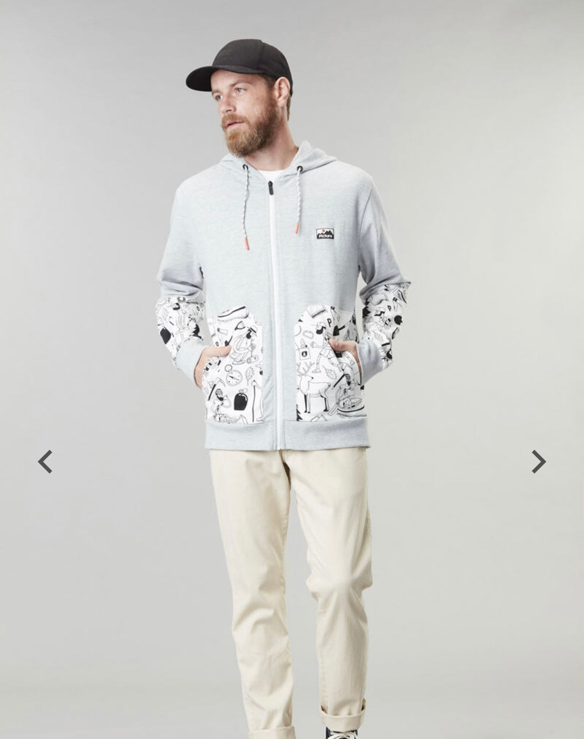 MOECA ZIP HOODIE FELPA PICTURE ORGANIC