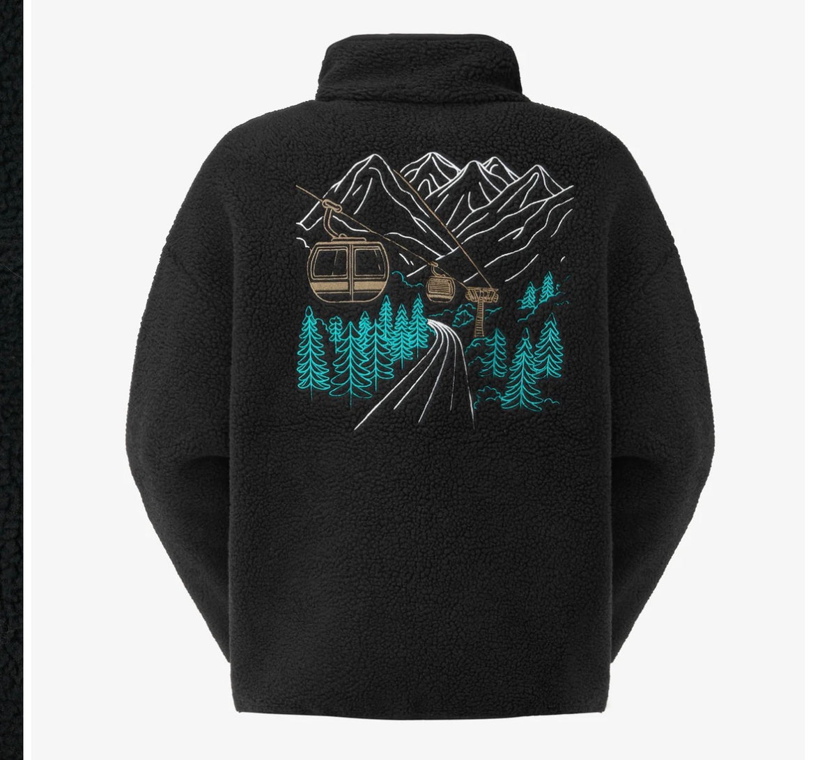 HAFDALS EMB ZIP FLEECE