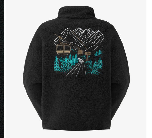 HAFDALS EMB ZIP FLEECE